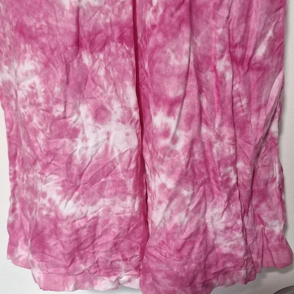 Justise Pink Tie-Dye Jumpsuit  Spaghetti Strap Wide Leg